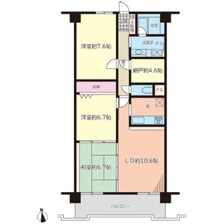 アネックスミカド【2階】の間取り