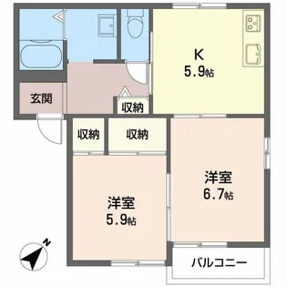 フォーレス緑が丘A【2階】の間取り