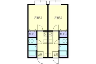 メゾン川夏【2階】の間取り