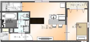 BEL CIEL KIKUSUMI(ベル シエル キクスミ)【3階】の間取り