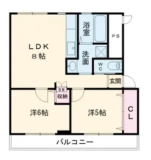 高津橋農住団地A棟【4階】の間取り