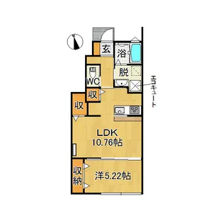 カーサセレーナ【1階】の間取り