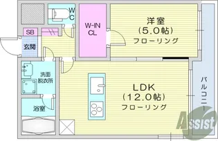 LUANA・AIR・RESIDENCE五橋【2階】の間取り