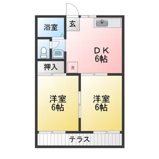 石根ハイツA【1階】の間取り