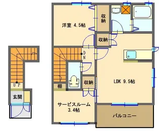 パルティール【2階】の間取り