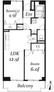 リバーサイドMAKIBA【1階】の間取り