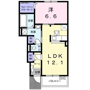 ルタンライフB【1階】の間取り
