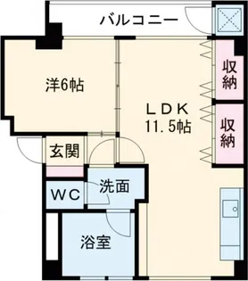 レジデンスカープ請地【2階】の間取り