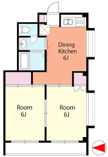 フォーエイトマンション【2階】の間取り