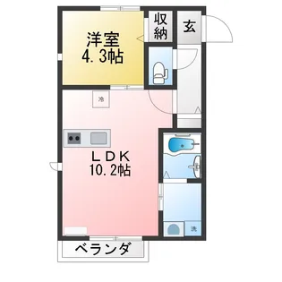 ザ・レジデンス白沢B【2階】の間取り