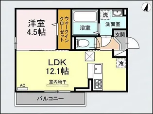 ビバル上近江【1階】の間取り