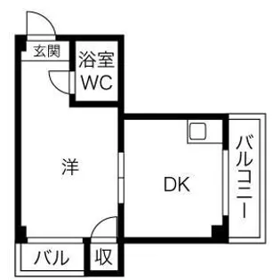 エホール東田辺【4階】の間取り