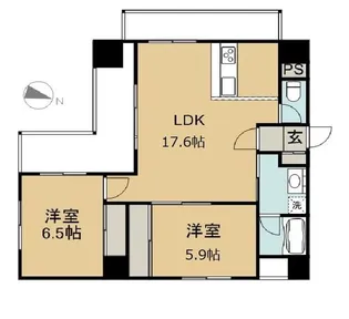エコルクス赤坂【2階】の間取り