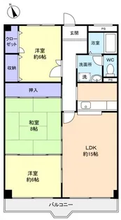 レジデンス松の木【1階】の間取り
