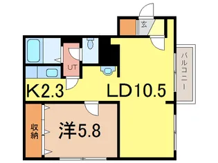 タウンズ6・2【3階】の間取り