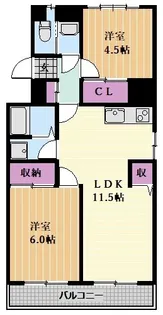 第二桜山ハイツ【2階】の間取り
