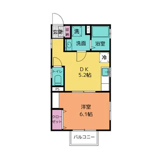 ウエストハイツ【1階】の間取り