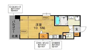 エンクレスト奈良屋【3階】の間取り