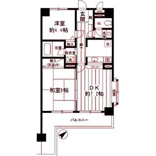 NICライブステイツ戸塚ガーデン【2階】の間取り