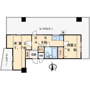 ニッコー落合パレイシャル【4階】の間取り