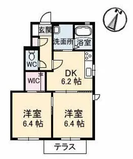 リブラン D棟【1階】の間取り