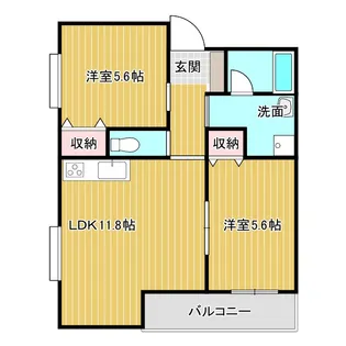 西焼津メゾン小石川【2階】の間取り