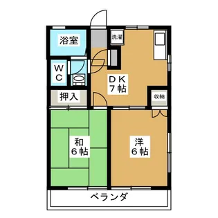 コーポあじま【1階】の間取り