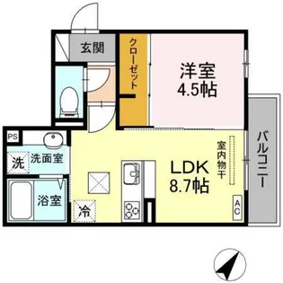 ベローナ【1階】の間取り