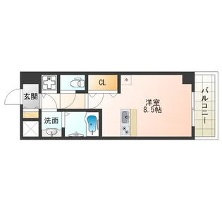 アドバンス西梅田II【9階】の間取り