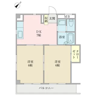 コーポ出店【3階】の間取り