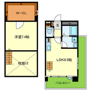 グレース長居【6階】の間取り
