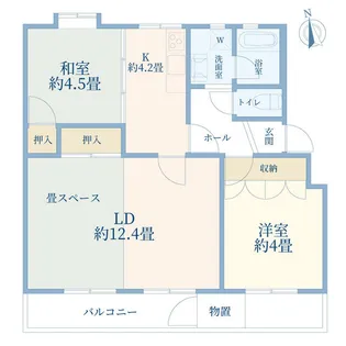 下瀬谷団地8号棟【4階】の間取り