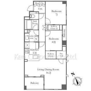 ザ・パークハウス上目黒ピアース【4階】の間取り