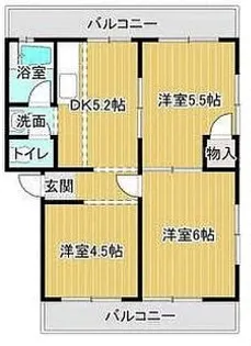 サントピア佐鳴台B【3階】の間取り