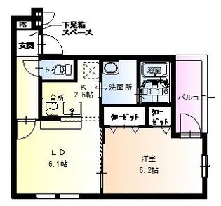 フジパレス鶴見X番館【2階】の間取り