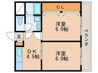 サンライズ青山【2階】の間取り