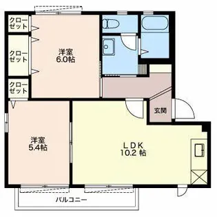ハートハウスA【1階】の間取り