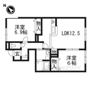 グランドゥール御園【1階】の間取り