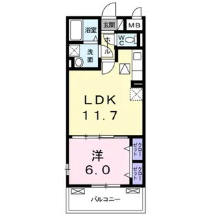 リバーファーム【3階】の間取り