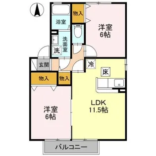 ウィルモアガーデン E【1階】の間取り