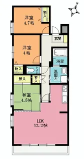オーチャードヴィレッヂ【1階】の間取り