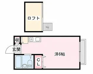 ハイツ北松川【1階】の間取り