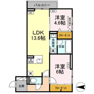 セレスティア西寺尾 A【3階】の間取り