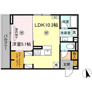 D-Invest東原A A【3階】の間取り
