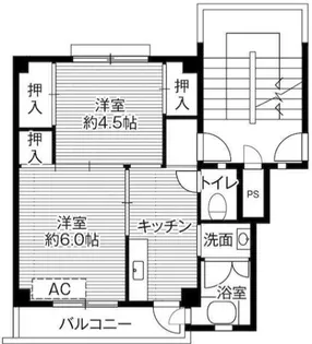 ビレッジハウス小坂1号棟【3階】の間取り