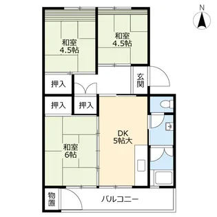 UR志徳【3階】の間取り