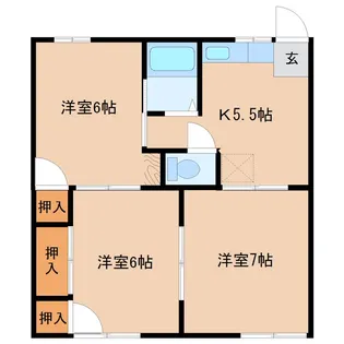 コーポ郡長【1階】の間取り