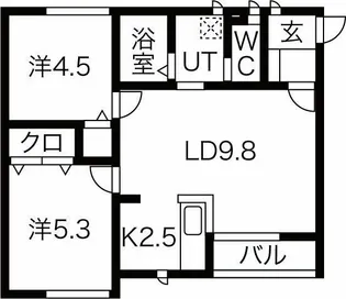ユーフラテス【2階】の間取り