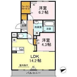 ブランネージュA.B【3階】の間取り