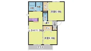 シャーメゾン広野【2階】の間取り